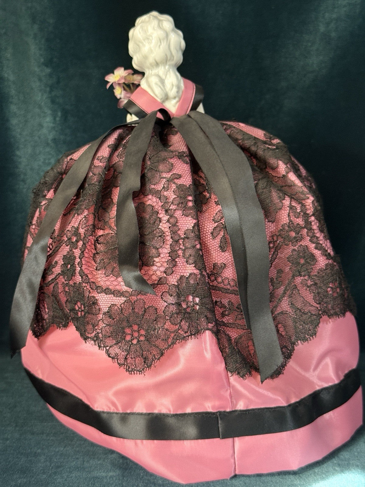 Large 10 1/2” Antique German Porcelain Schneider (?) Half Doll Pin Cushion