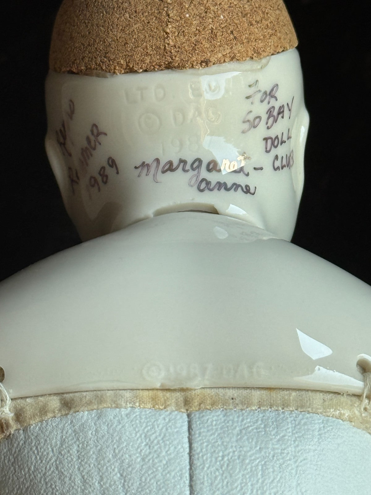 Vintage 18” Reproduction of Antique French Rohmer Glazed Porcelain Fashion Doll