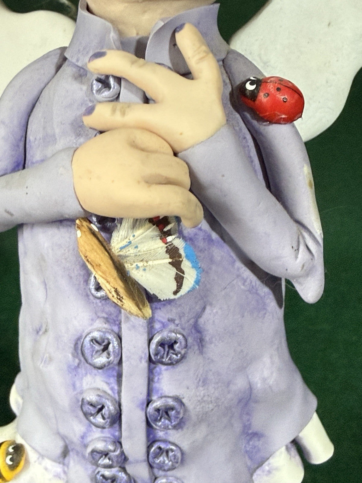 OOAK Artist 10” Mixed Media Clay Doll “Molly Goblin” by RosannasArtClay