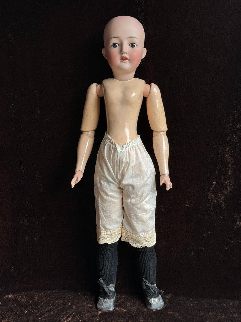 Antique German 26” Gebrüder Ohlhaver Revalo 10727 Bisque Head Lady Body Doll