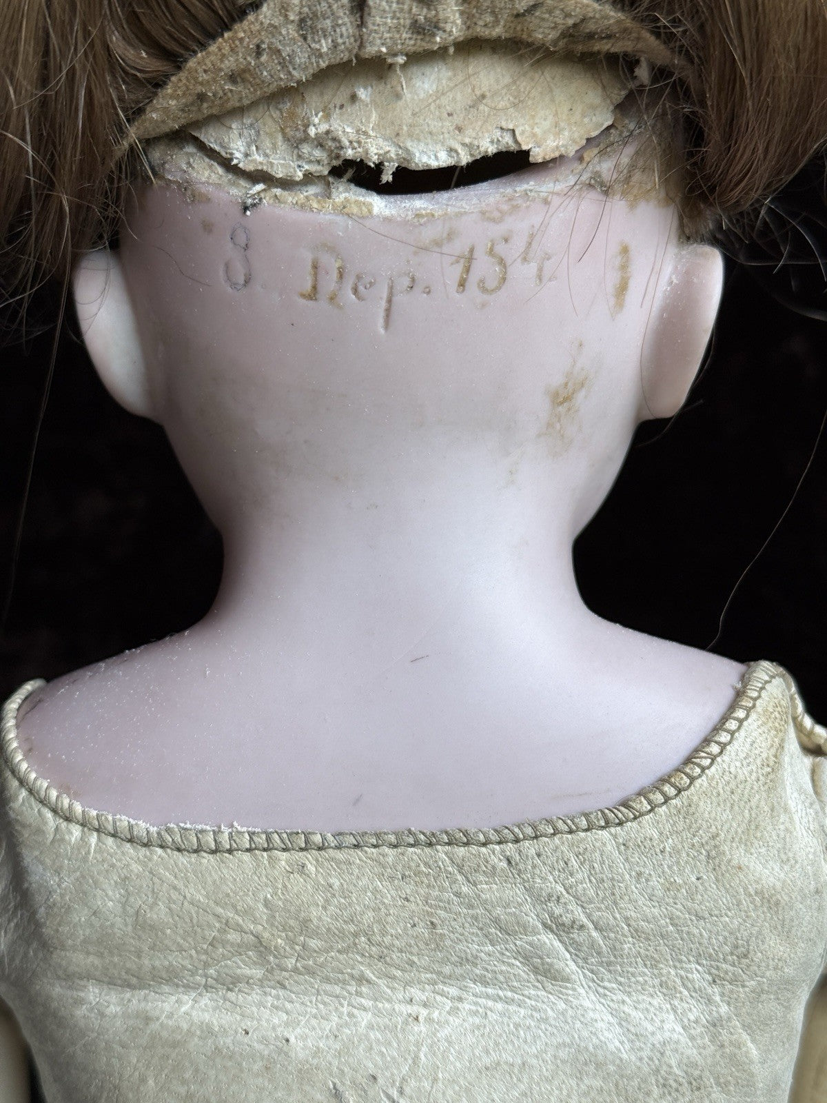 Antique German 20.5” Kestner 154 Bisque Shoulder Head Doll