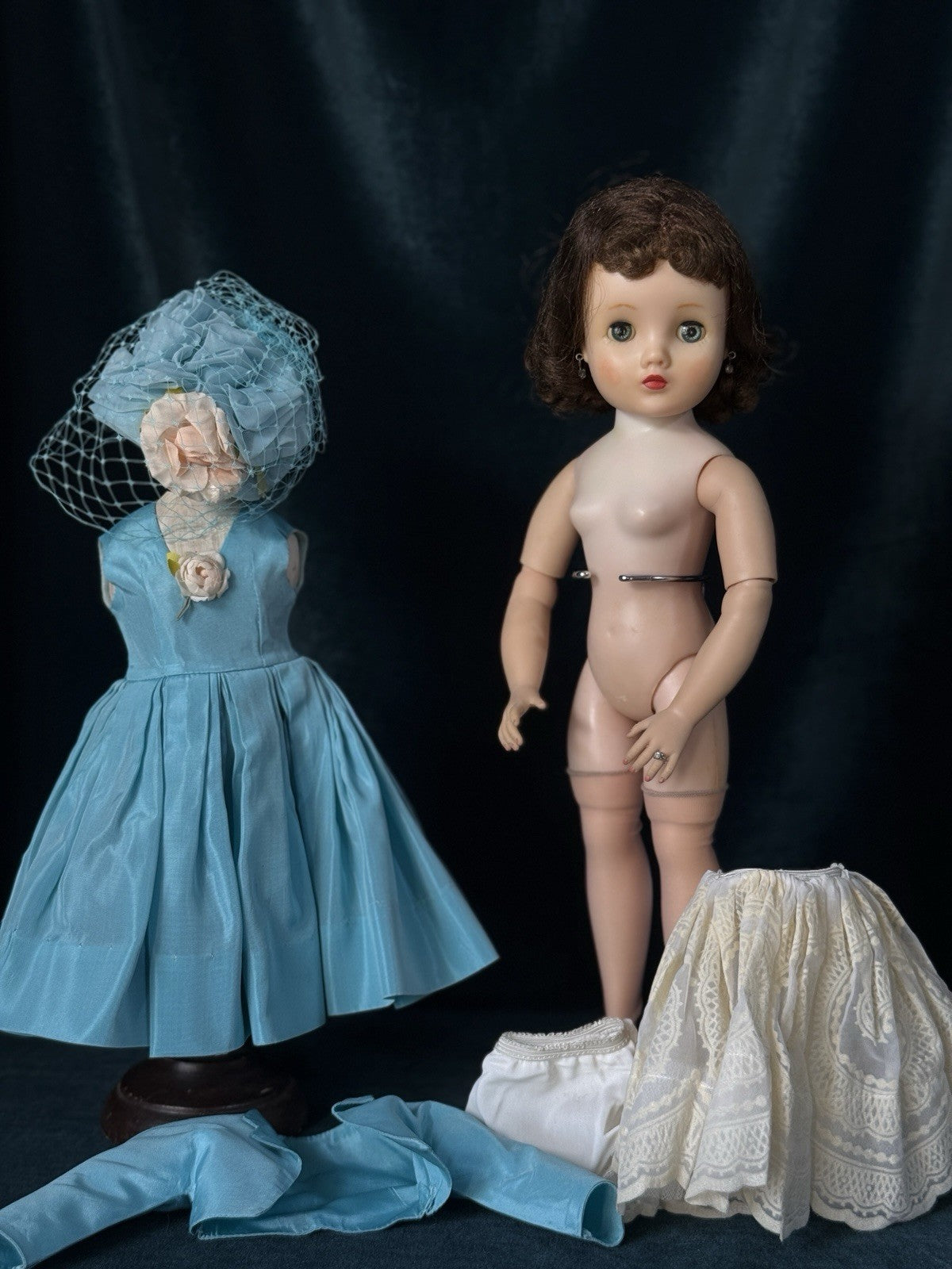 Vintage 1958 Madame Alexander 16” Elise Doll Aquamarine Bolero #16-11 Outfit