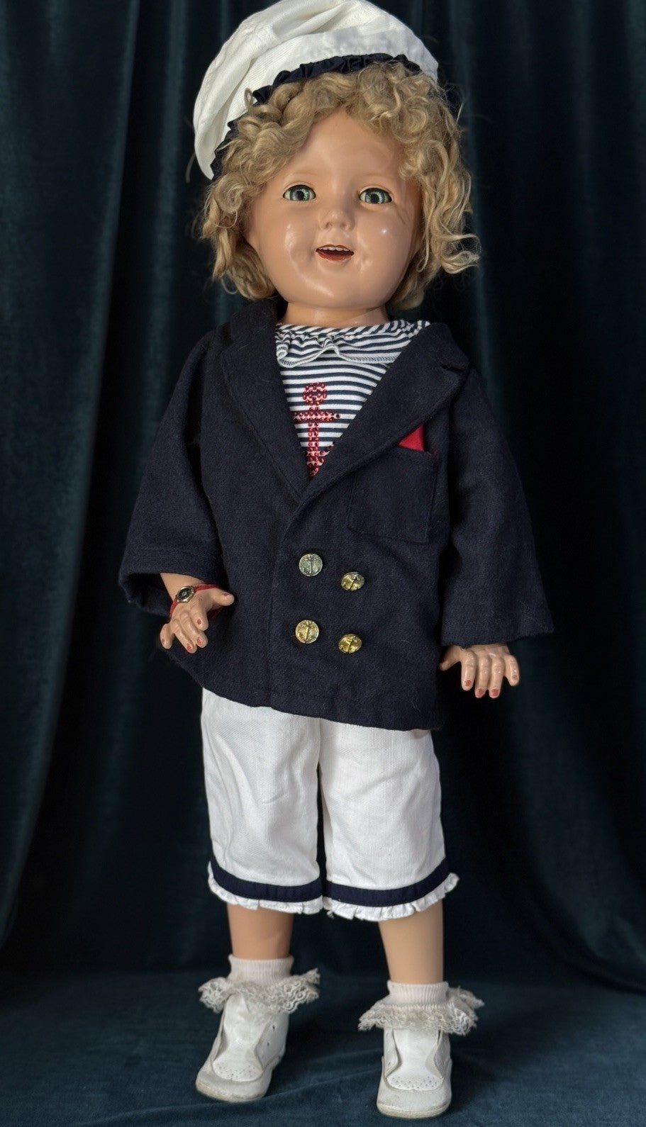 Antique 1930’s Composition 27” Shirley Temple Doll by Ideal Company