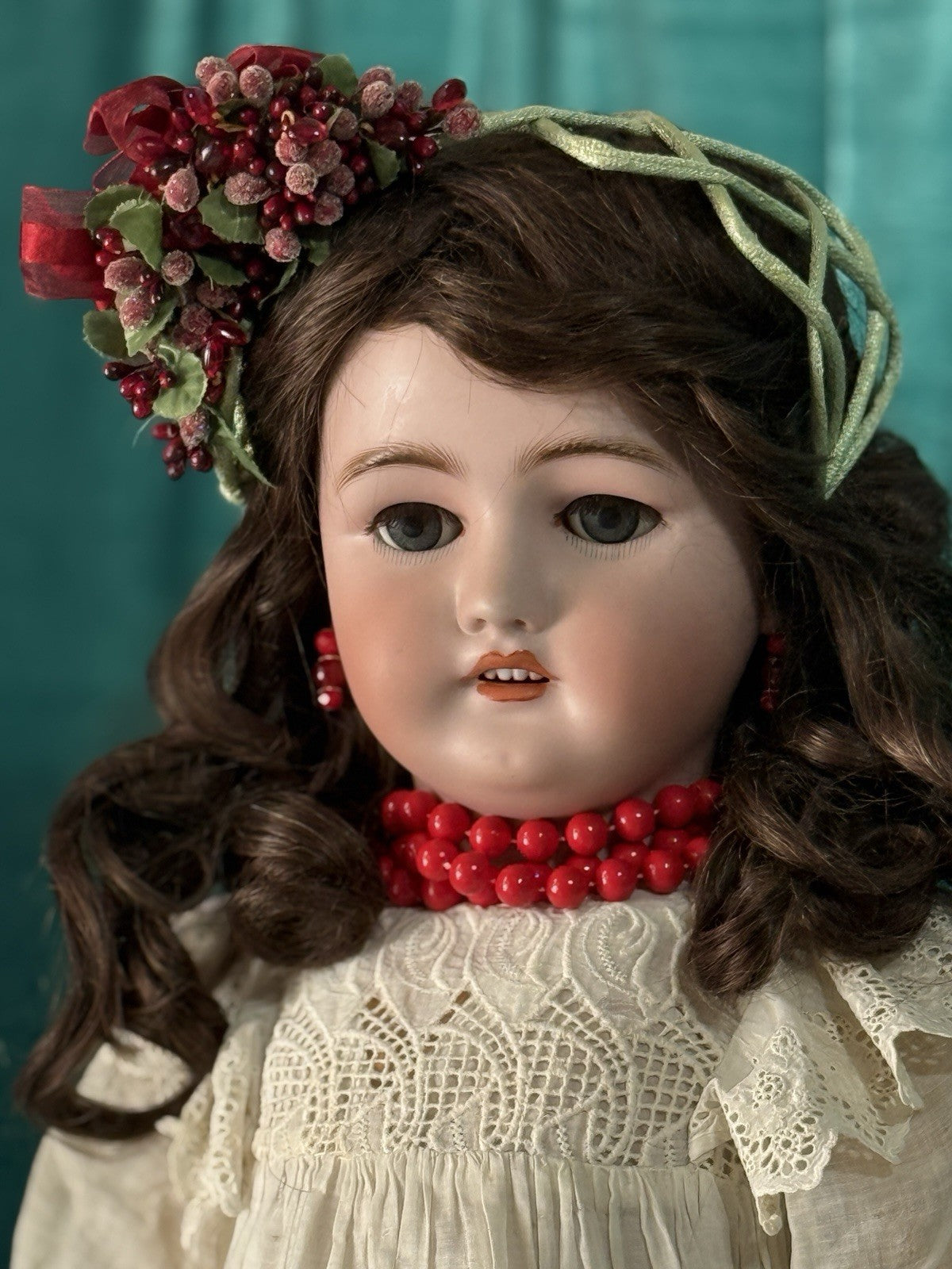 Antique German C.M. Bergmann and Simon Halbig Bisque Head 28” Doll