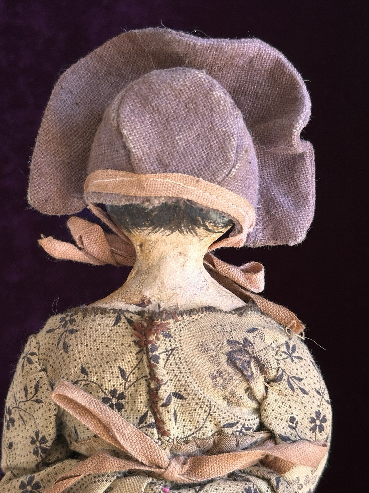 Vintage 9.5” Cloth Artist Reproduction of Antique Victorian Doll