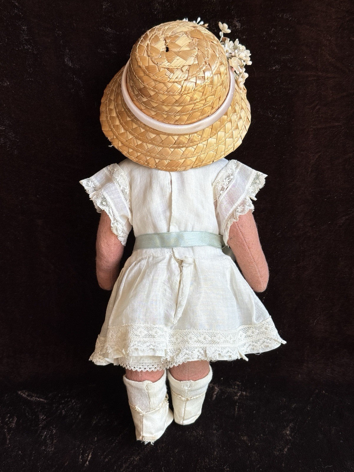 Rare Antique Hug Me Kiddie Style Felt Composition Googly Mechanical Eyes Doll
