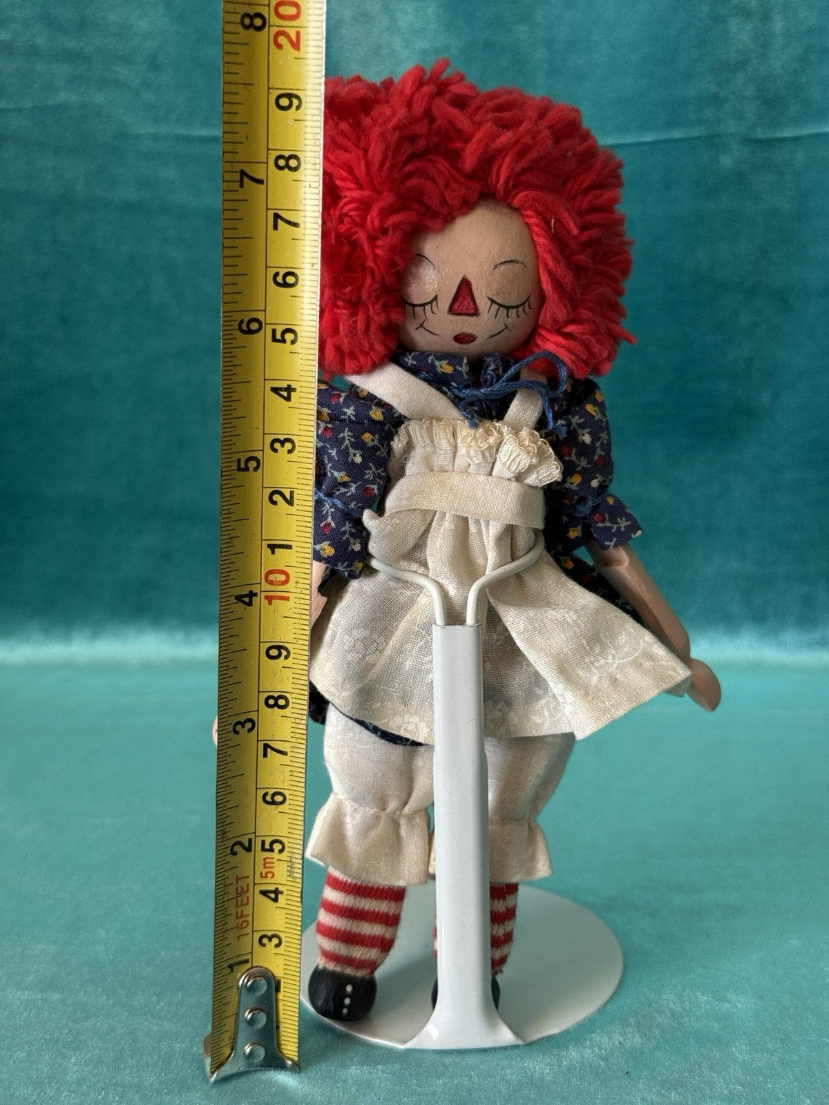Lot Of 6 Vintage (?) Collectible Raggedy Dolls With Hand painted trunk