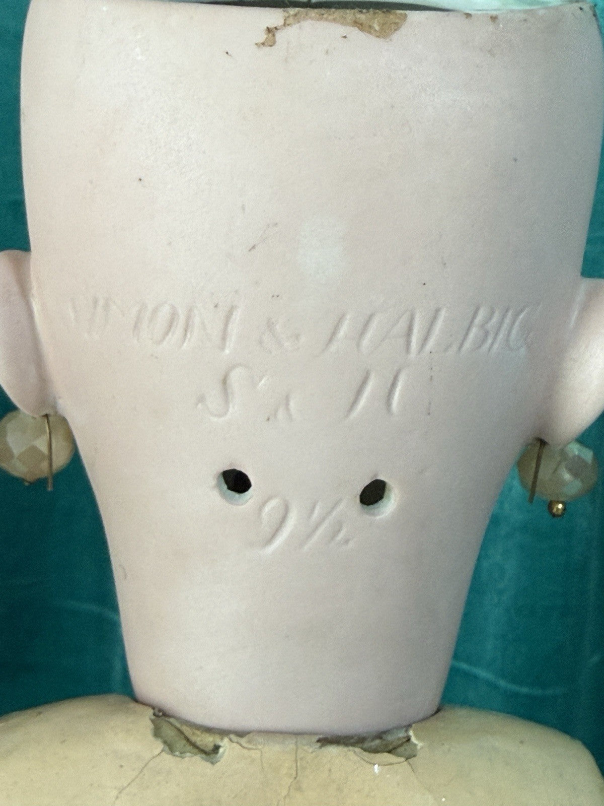 Antique German Simon Halbig  Bisque Head Composition Body 23” Doll