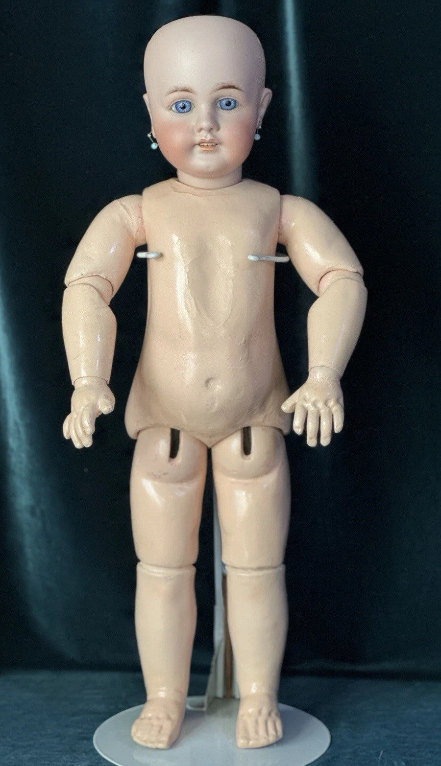 Antique German 23” Gebruder Kuhnlenz 44.31 DEP Bisque Head Doll