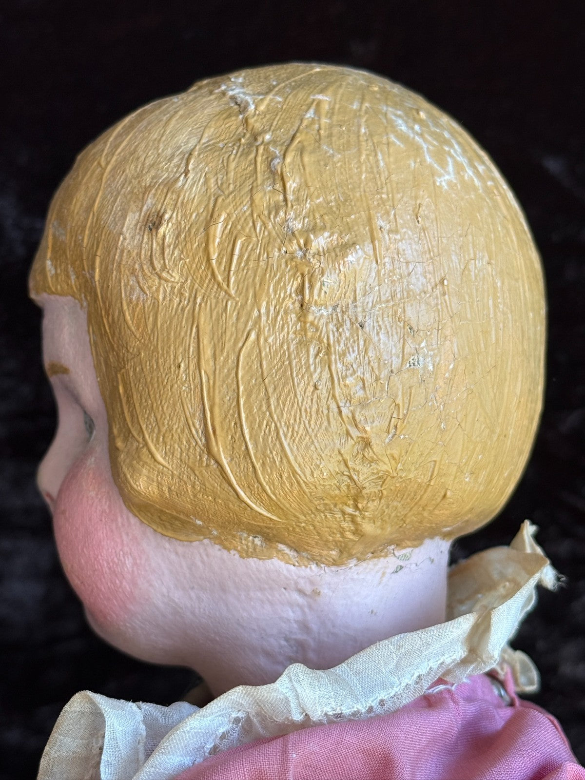 Antique American  Martha Chase Bob Hairstyle Oil Painted Stockinette Girl Doll