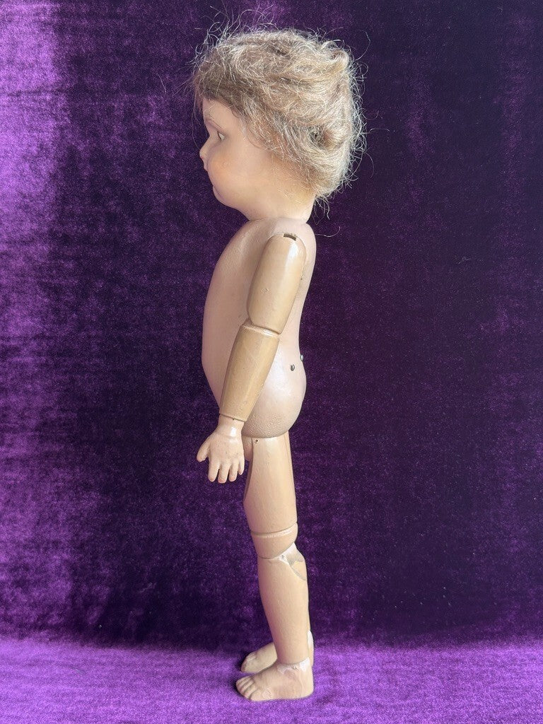 Antique American Schoenhut 16" Miss Dolly Wooden Jointed Doll