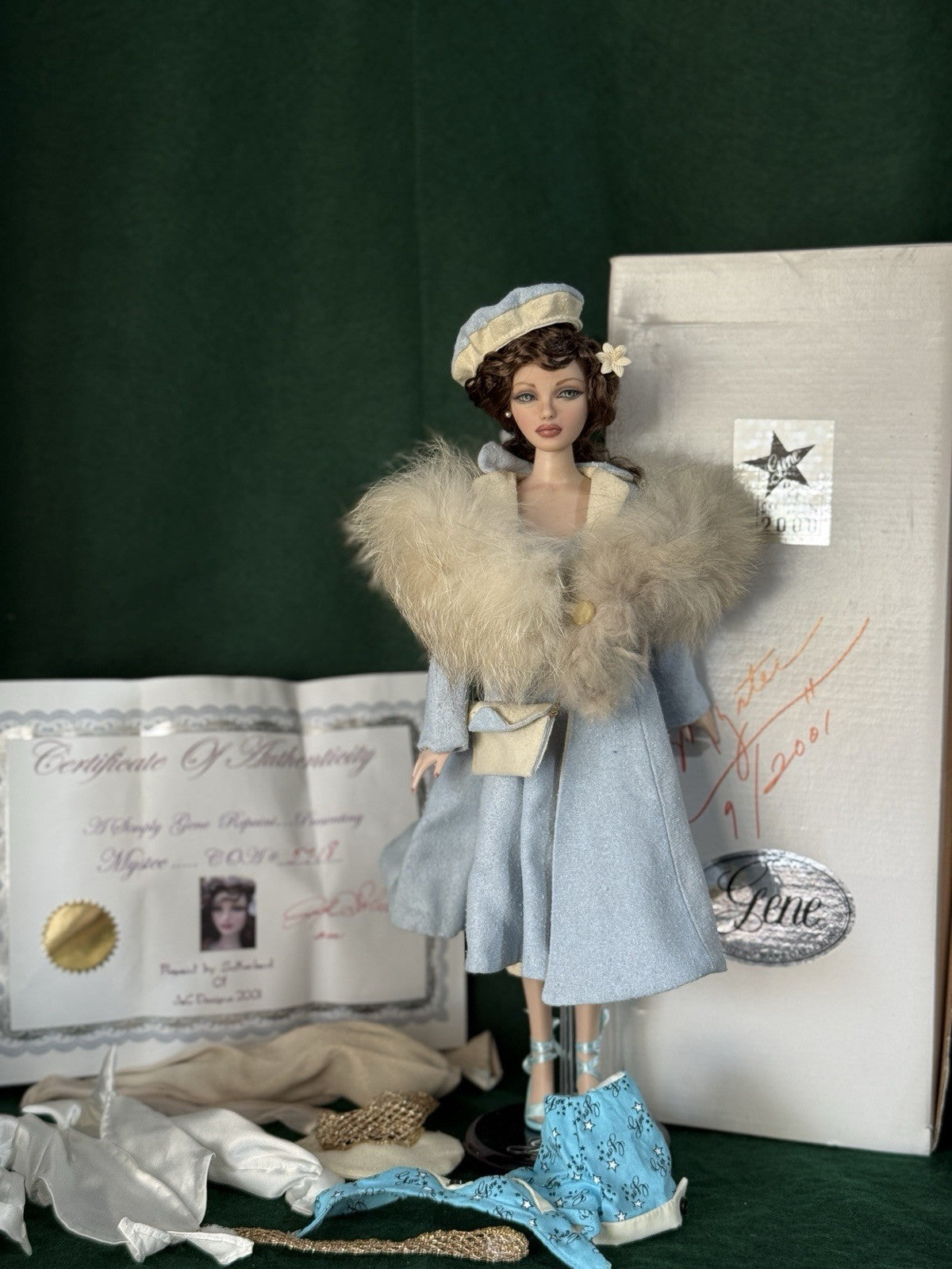Artist Repainted Gene Marshall “Mystee” Fashion Doll Box/COA By Sutherland