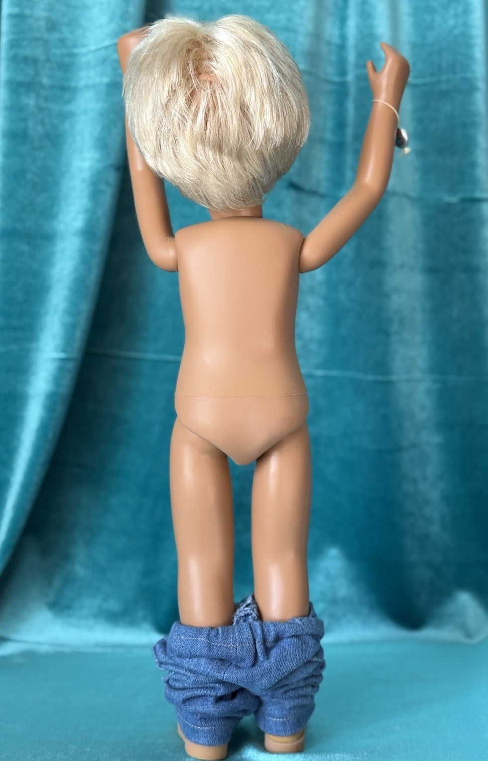 Collectible England Vinyl Sasha Gregor Blonde Boy Doll with Tag; Redressed