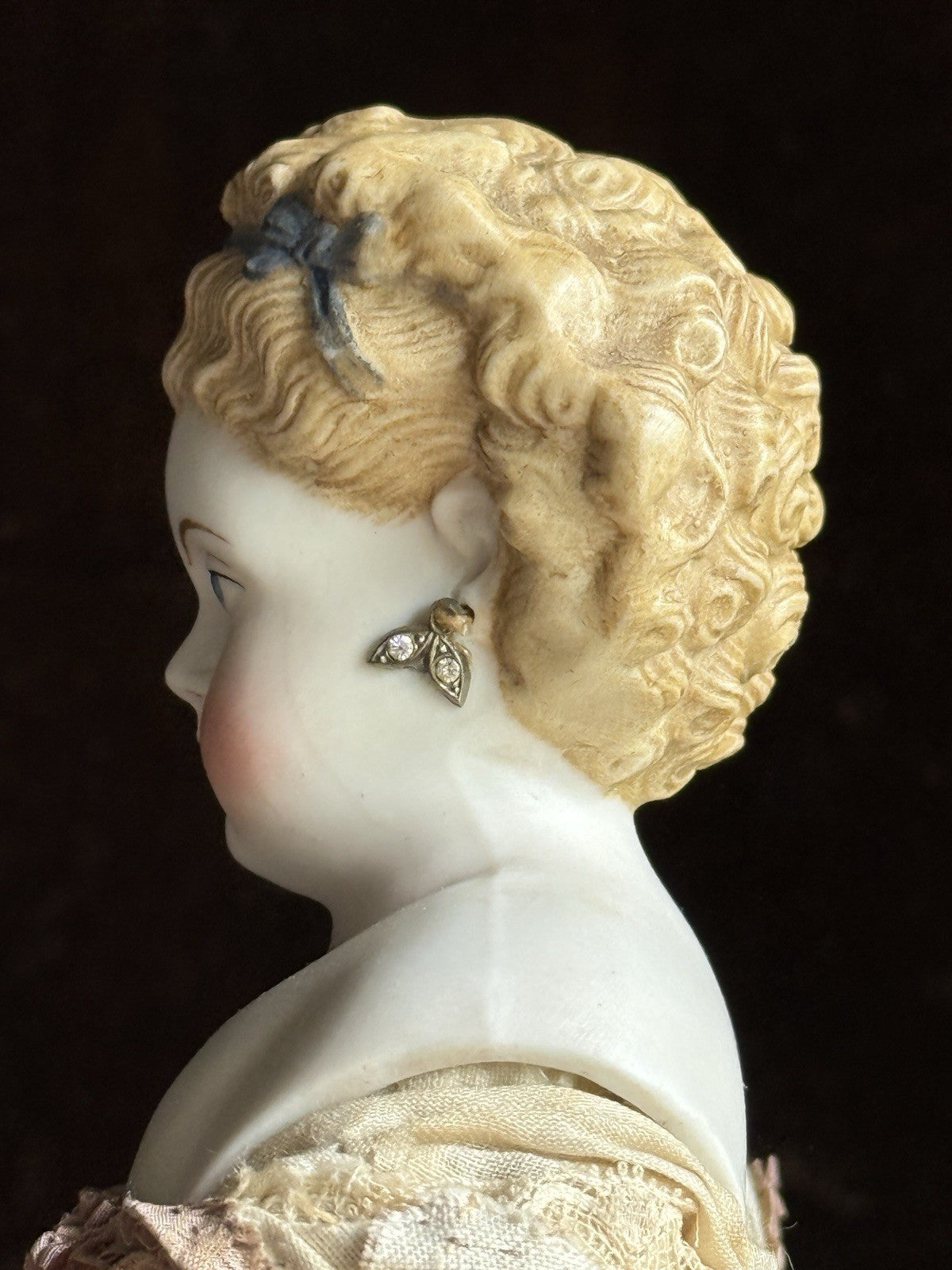 Antique German ABG (?) 11.5” Bisque Head Parian Fashion Doll