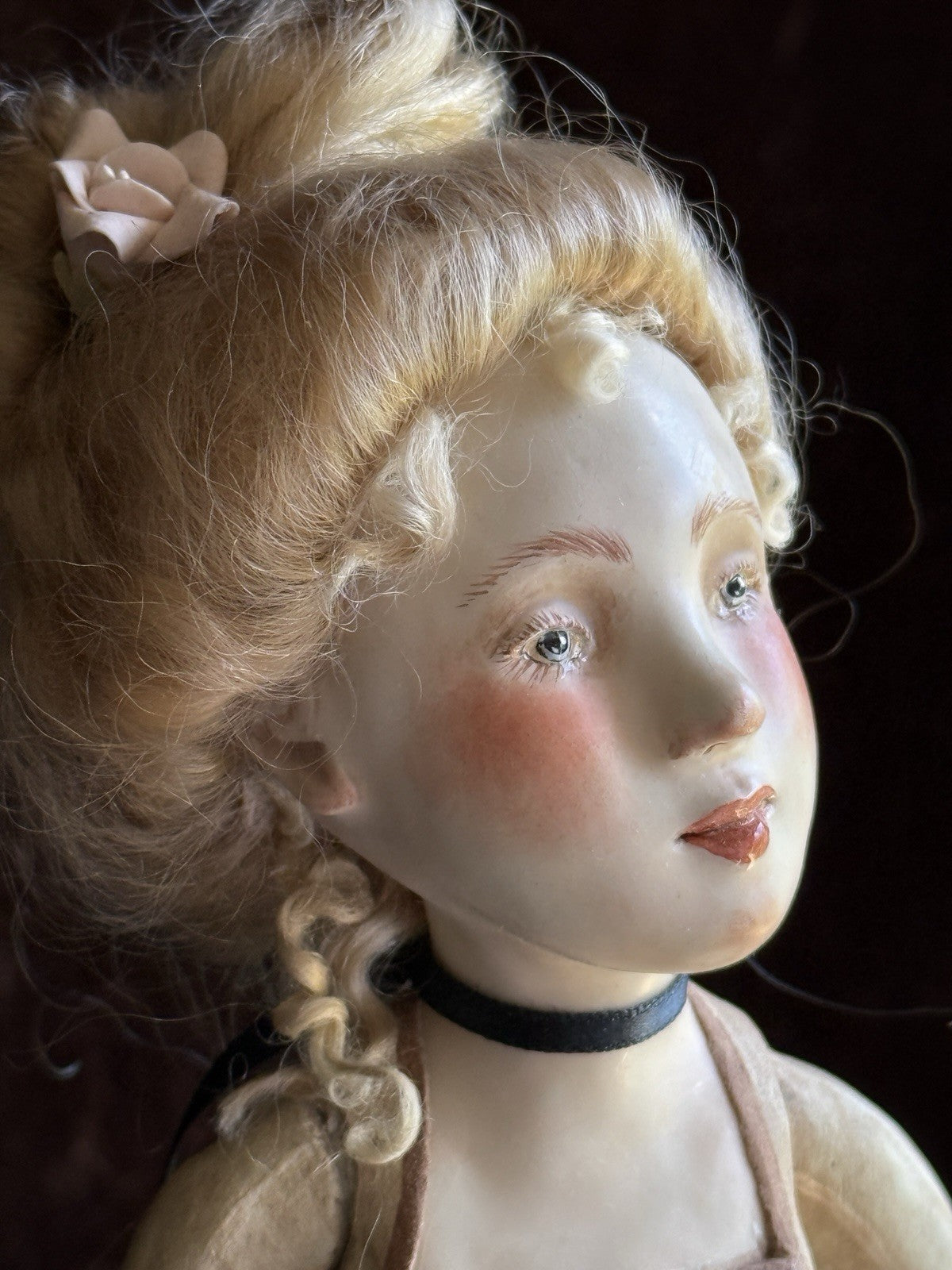 OOAK Collectible 14.5” Judith & Lucia Friedericy Wax Over Porcelain Doll