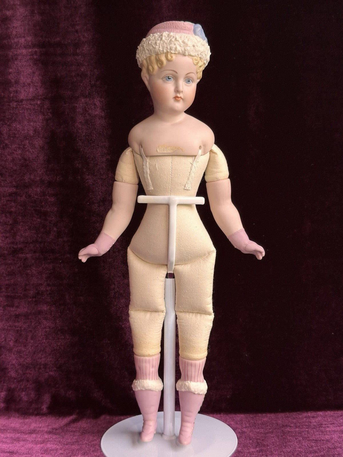 Rare Vintage 17.25” Artist Repro Porcelain Antique German Parian Style Doll