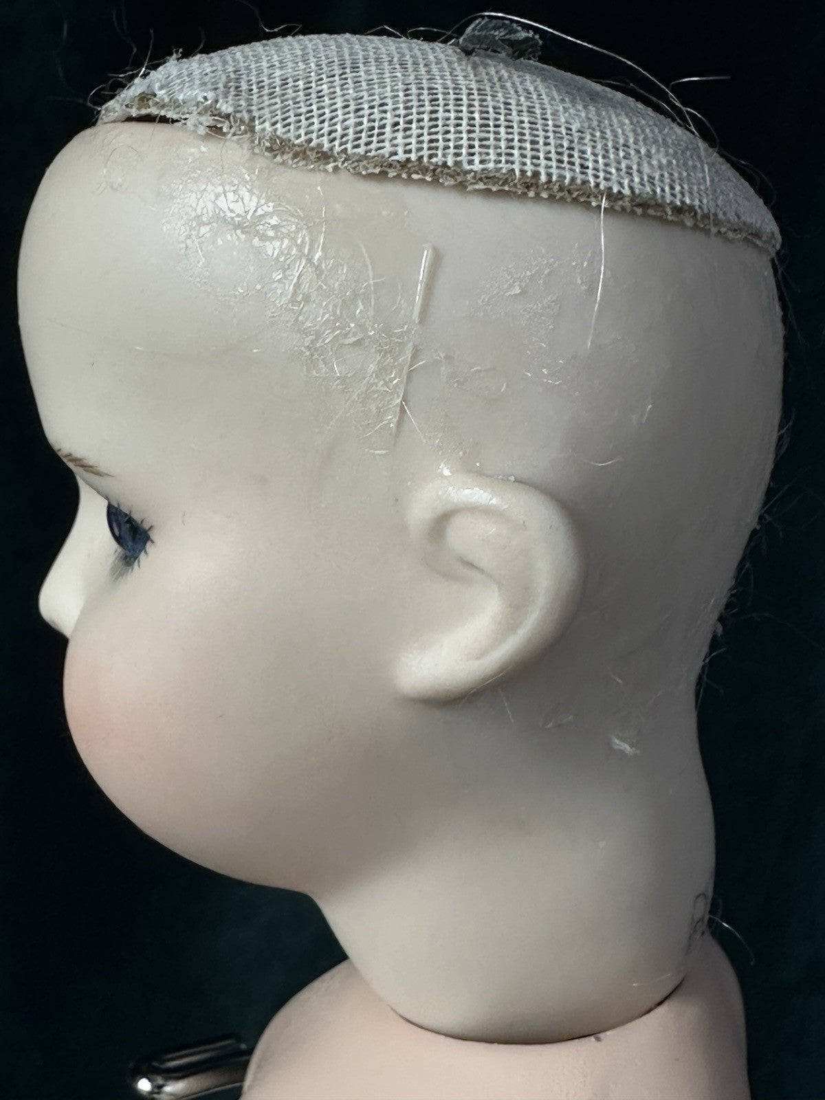 Porcelain/Composition 11” Reproduction of Antique French Bleuette Doll Blonde