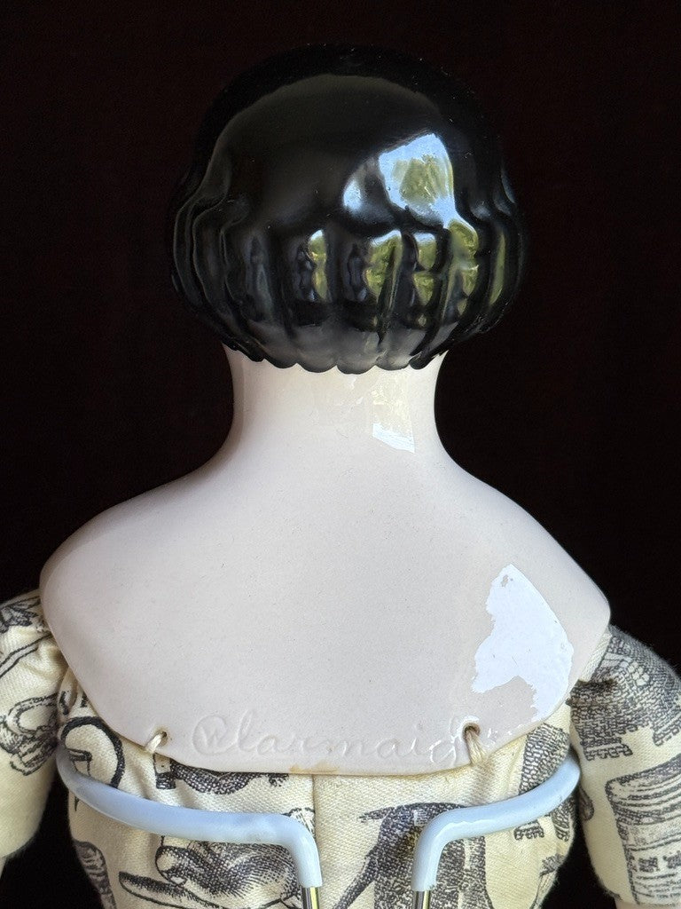 Porcelain 22” Reproduction of Antique Covered Wagon China Doll by Clara Wade
