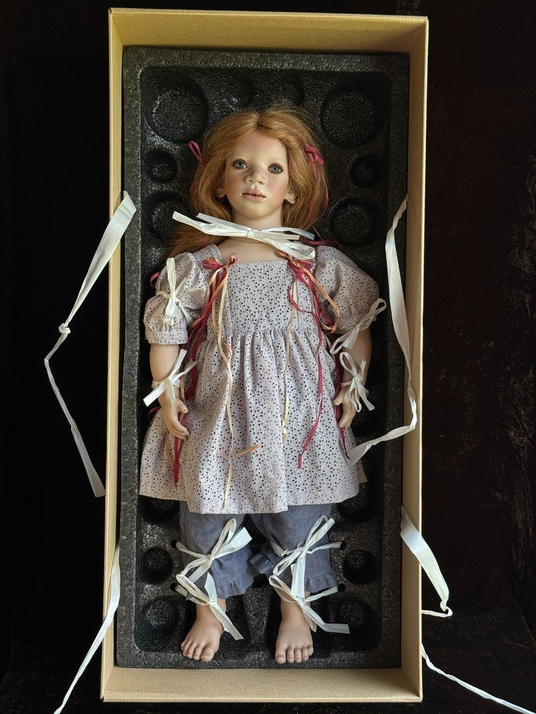 Lifelike Annette Himstedt 26” Porcelain Doll MELA New in Box LE 90 Certificate