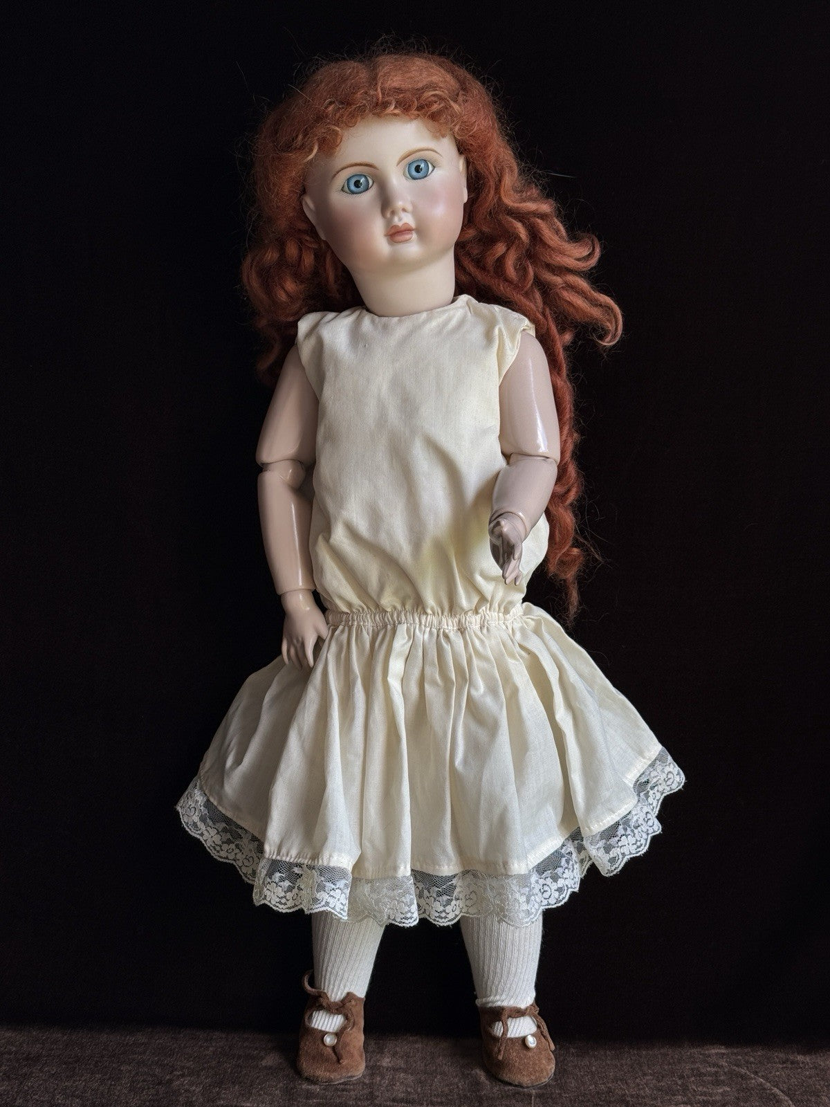 Porcelain Comp 23” Reproduction of Antique French Steiner Figure A Bebe Doll