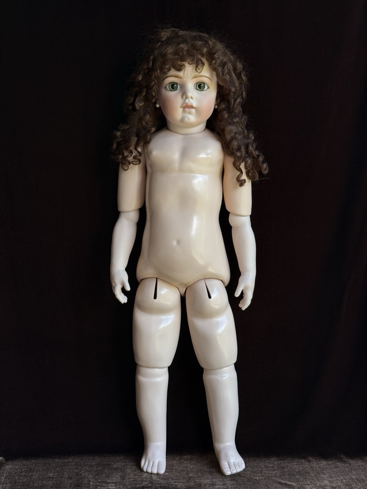 Large Porcelain Compo 28” Repro of Antique French Bru Jne Doll By Jamie Englert