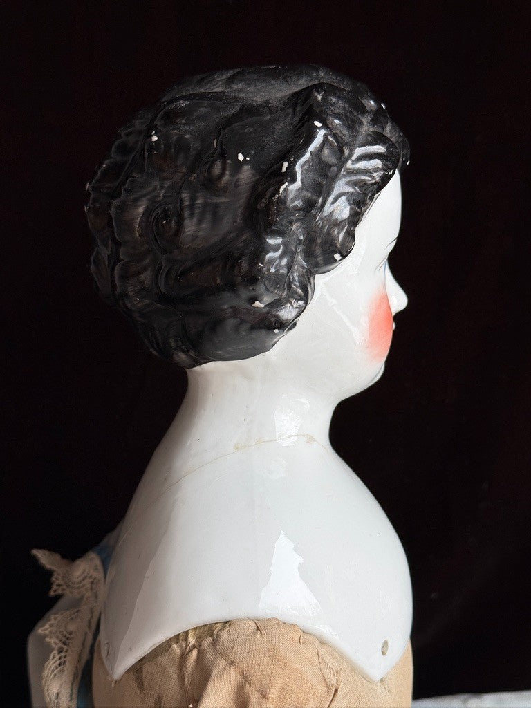 Rare Large Antique German 28” Dolly Madison China Head Doll