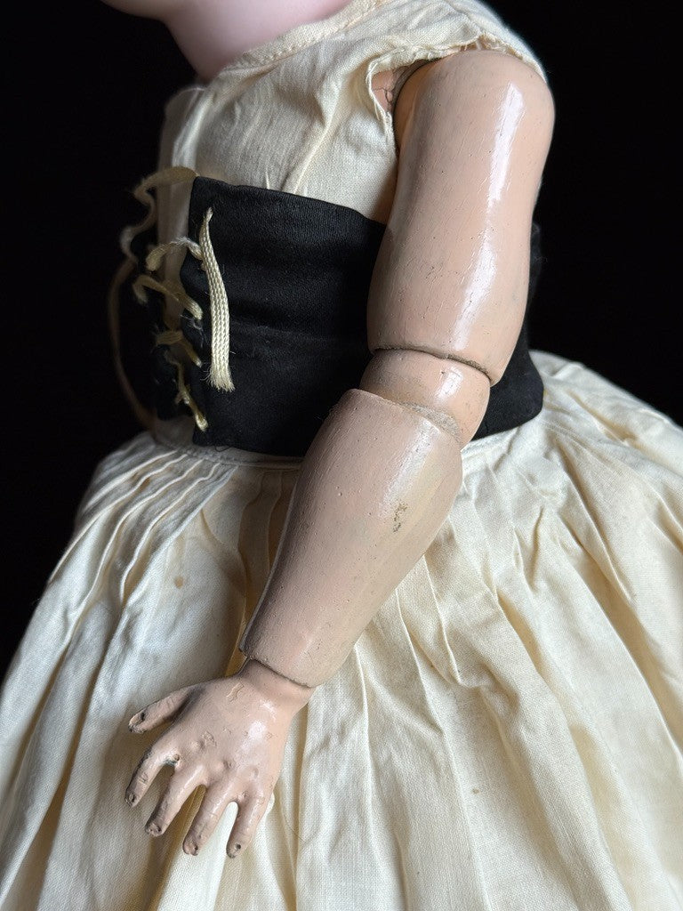 Unidentified 19" Antique German (?) 1902 Bisque Head Doll