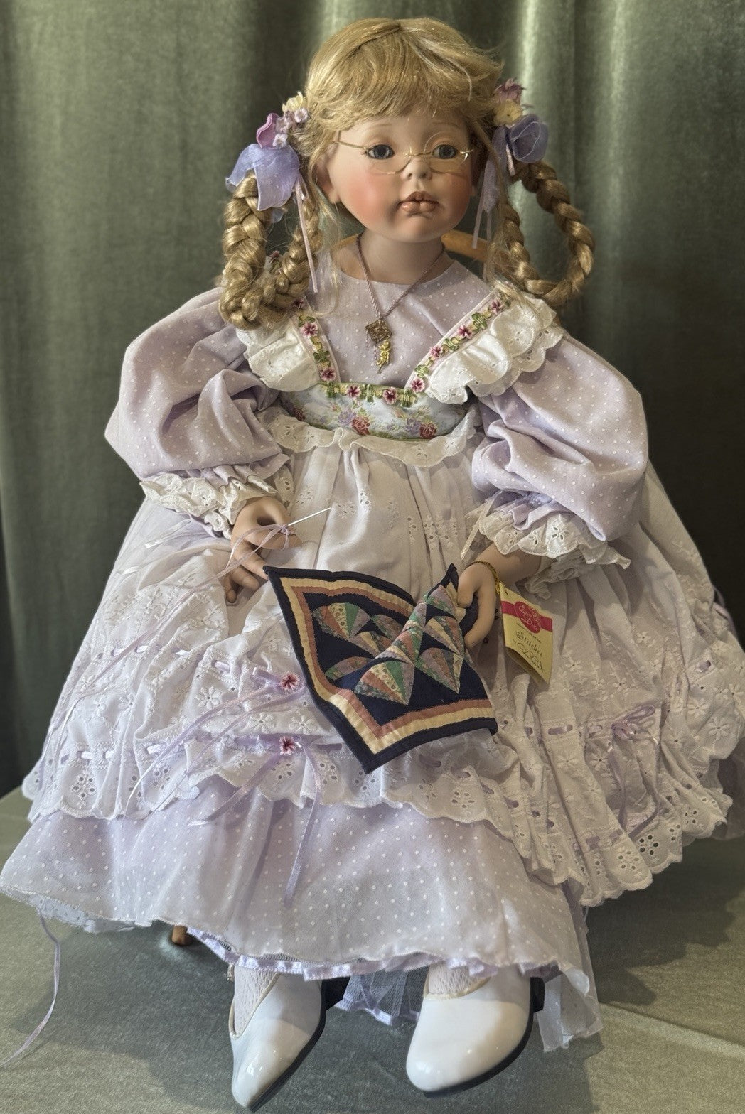 Large Original 42” Porcelain Doll “Stitches” by Donna Rubert LE 1000