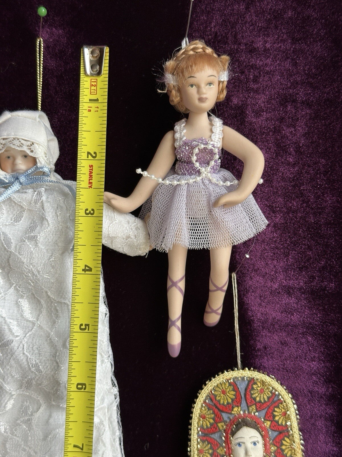 Lot of 10 Christmas Tree Decoration Ornament Dolls