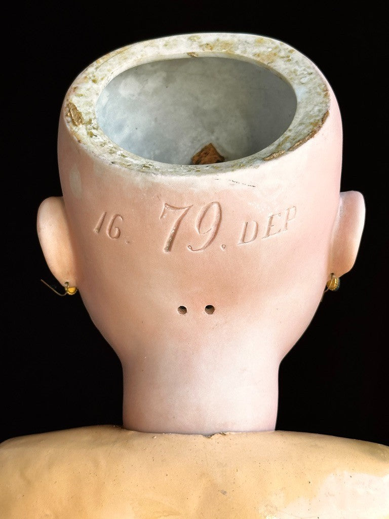 Large Antique German 31” Early Heinrich Handwerck 79 Bisque Head Doll