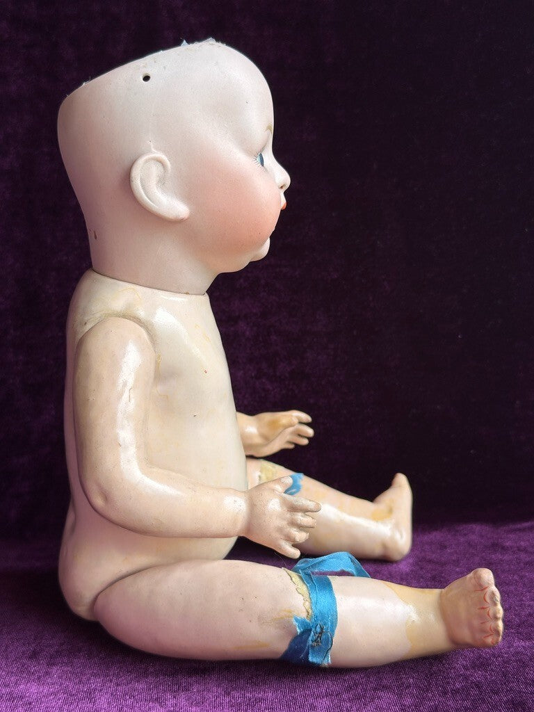 Antique Japanese 12.5” Morimura Brothers Asian Baby Doll with Original Outfit