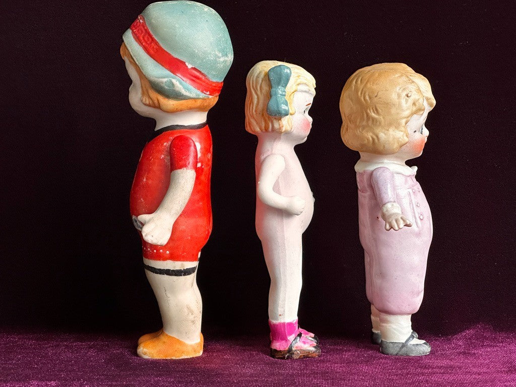 Lot of 5 Antique All Bisque Frozen Charlotte Dolls Made in Japan