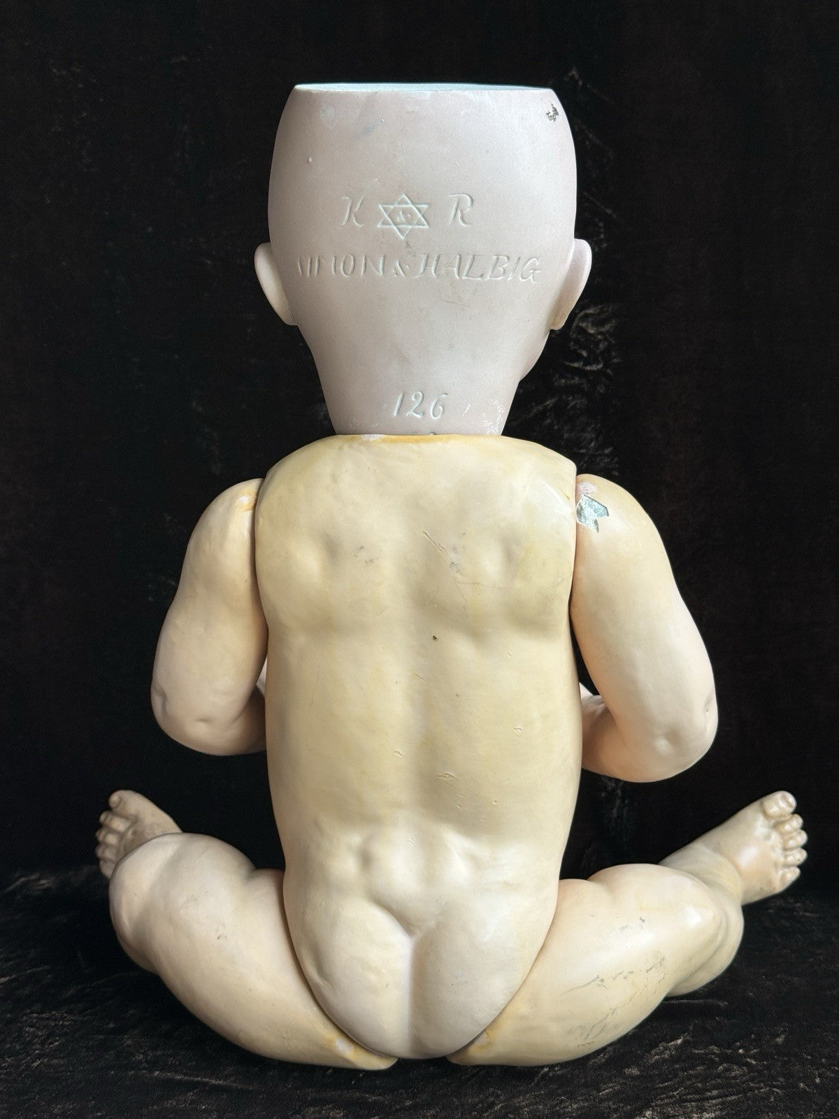 Antique German 24” Simon & Halbig Kammer & Reinhardt 126 Bisque Head Baby Doll
