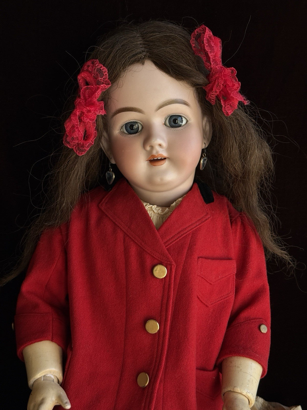 Large Antique German 28” Heinrich  Handwerck 99 DEP Bisque Head Doll