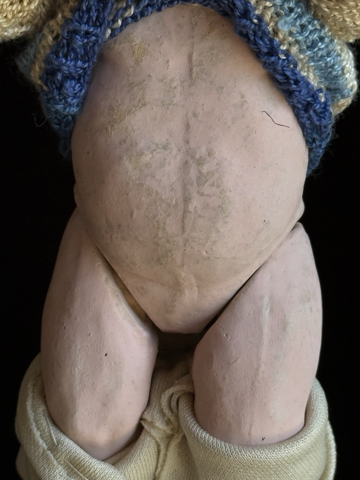 Antique German 8” Gebruder Heubach Bisque Head Character Baby Boy Doll