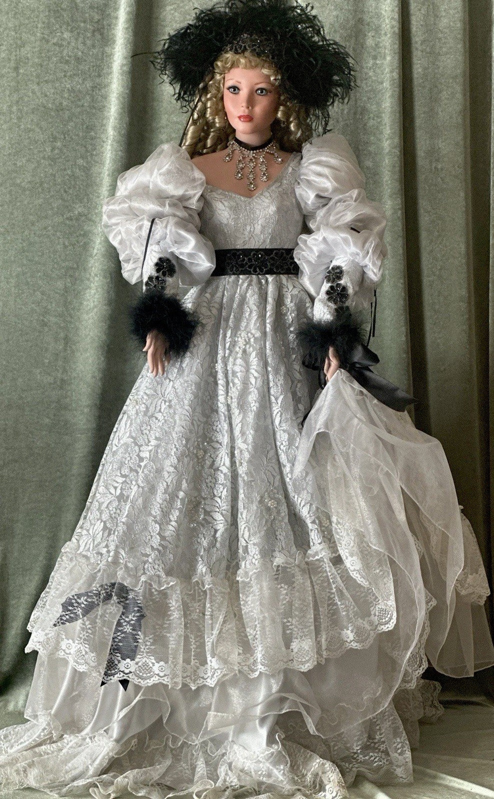 Collectible Large 42” Porcelain Doll “Avalon” by Rustie LE 1000 COA/Stand