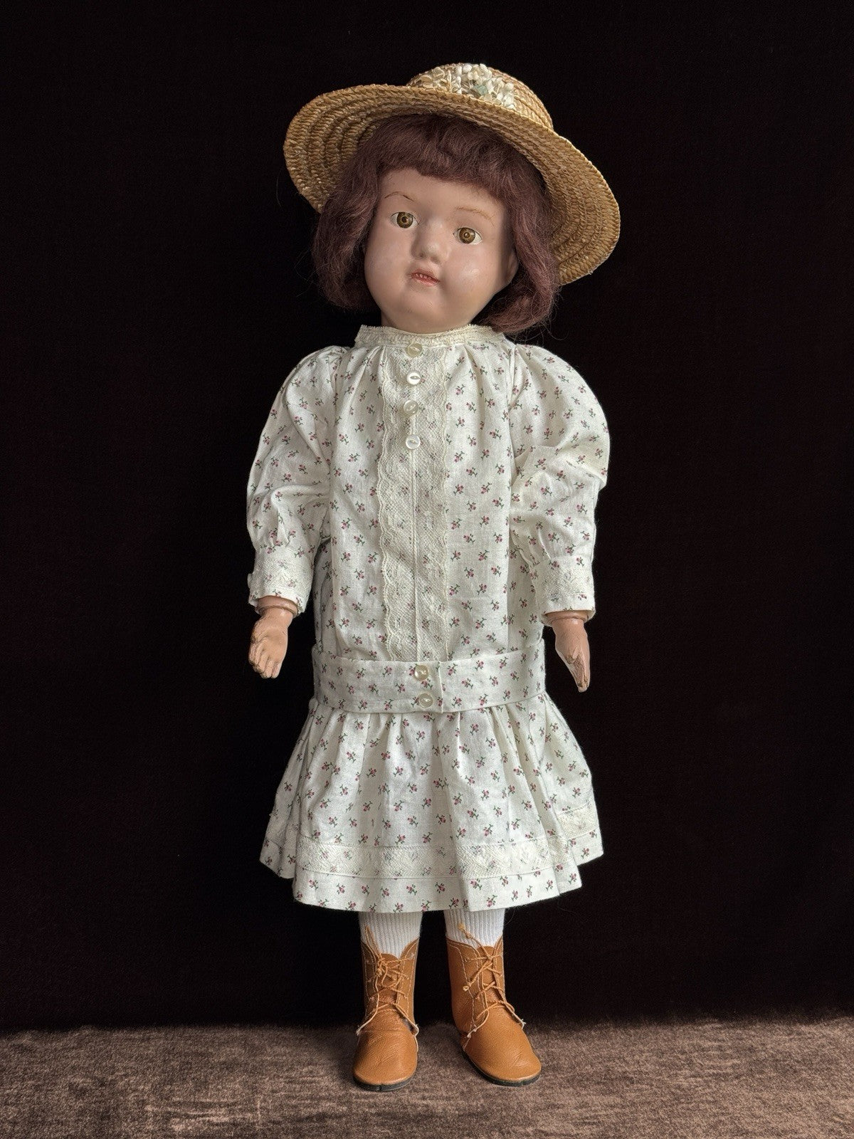 Antique American 20” Schoenhut Wooden Jointed Miss Dolly Doll