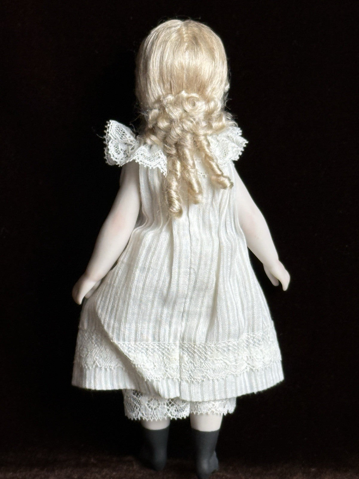 Miniature Cathy Hansen 7” Porcelain Repro of Antique French Mignonette Doll