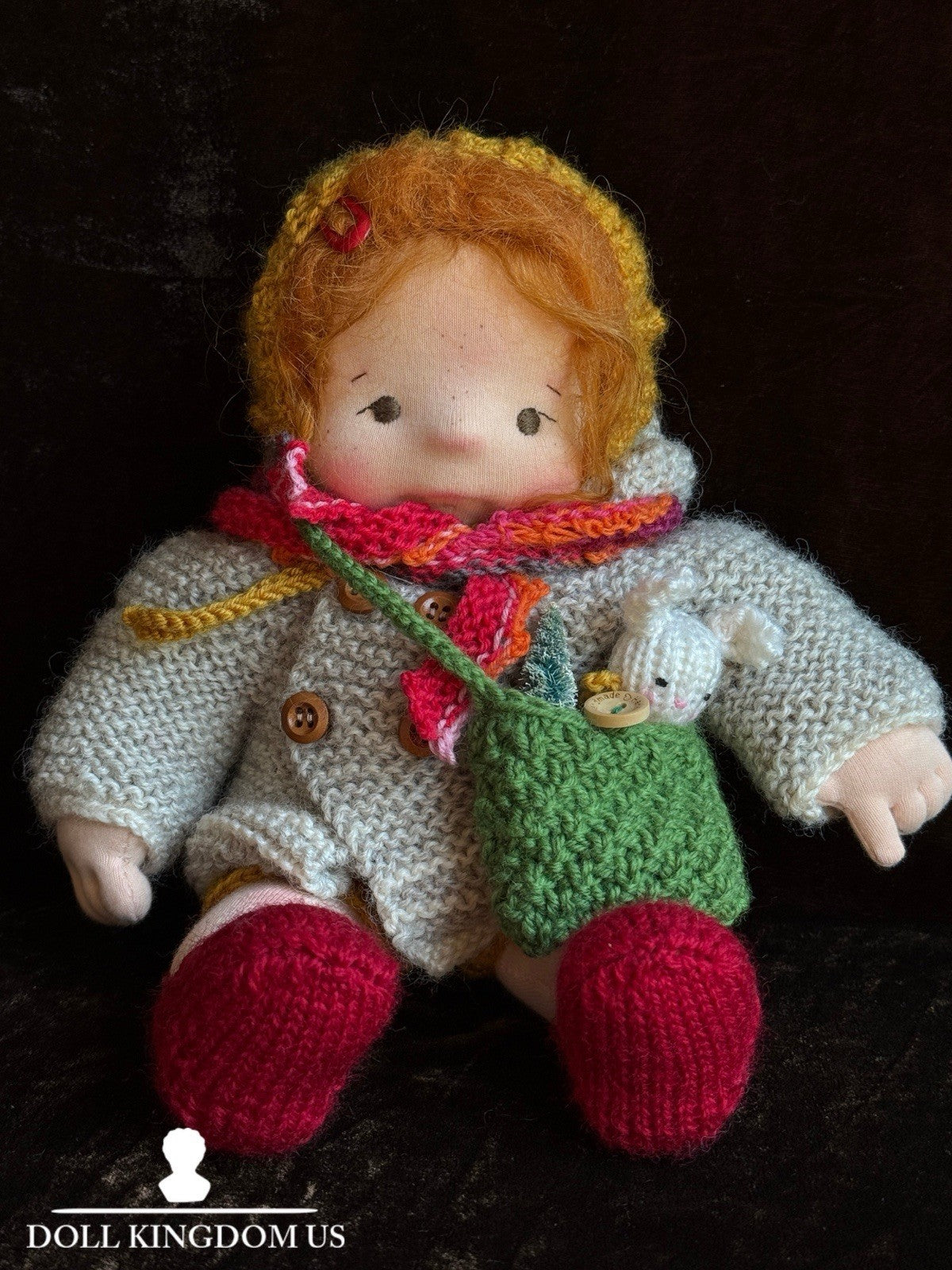 OOAK 12” Waldorf Style Cloth Doll Estee by Russian Artist Zhanna Sinichkina
