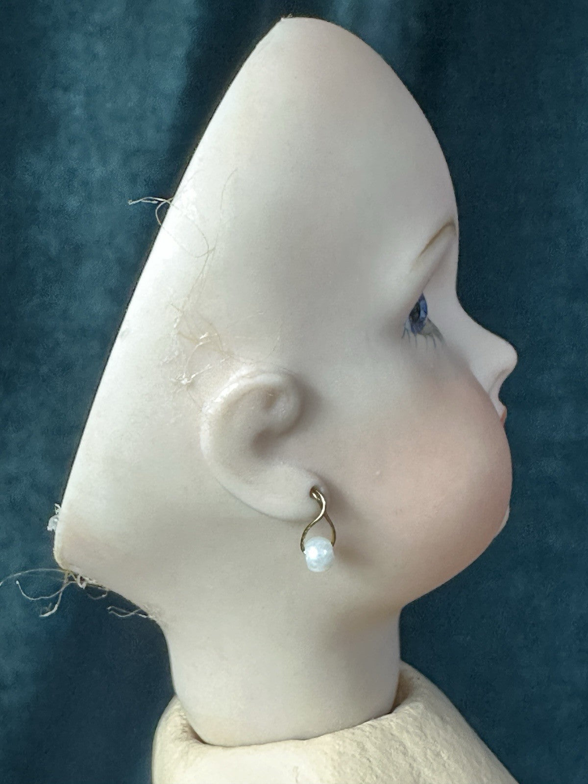Porcelain/Composition 11” Reproduction of Antique French Bleuette Doll