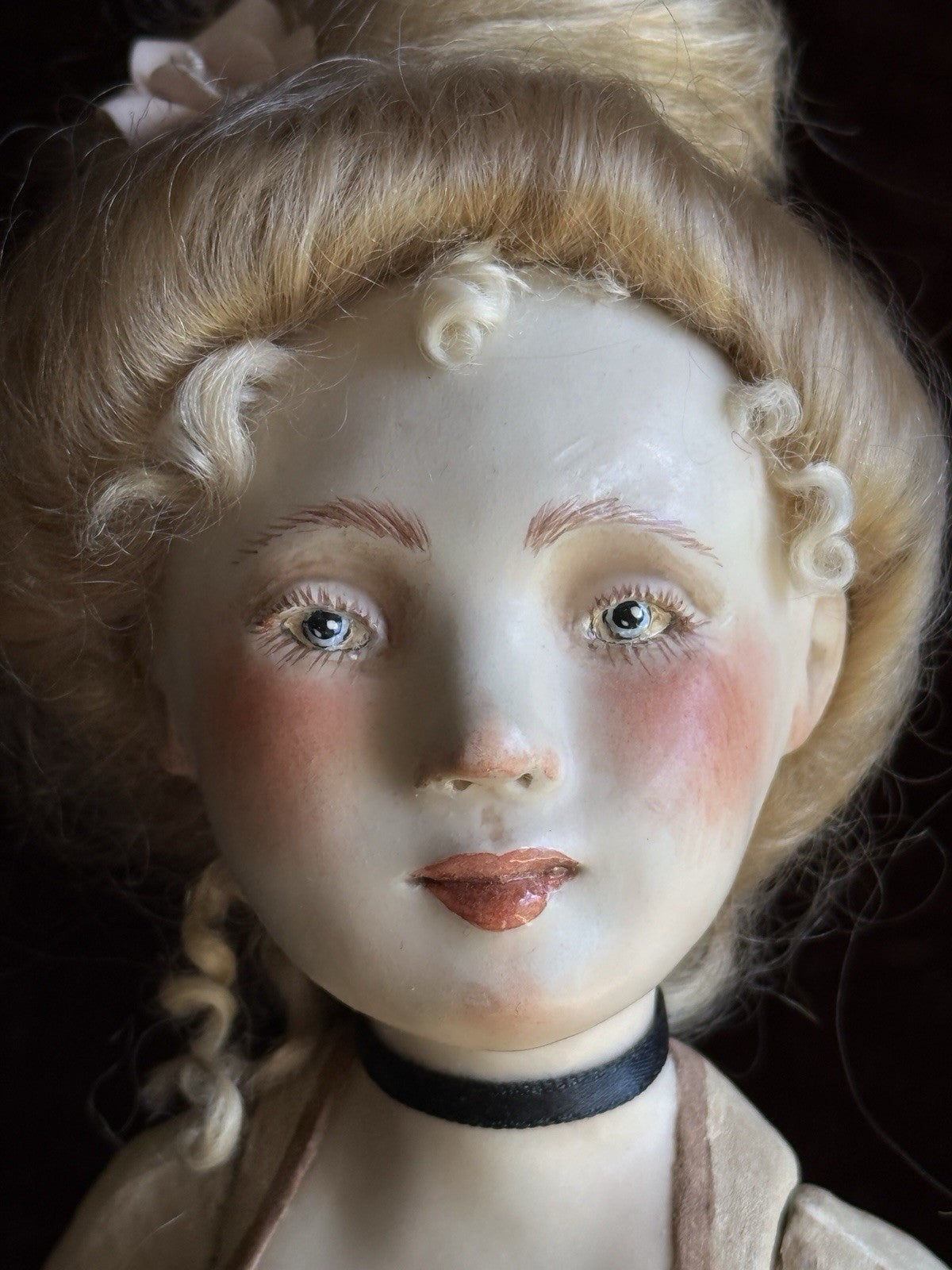 OOAK Collectible 14.5” Judith & Lucia Friedericy Wax Over Porcelain Doll