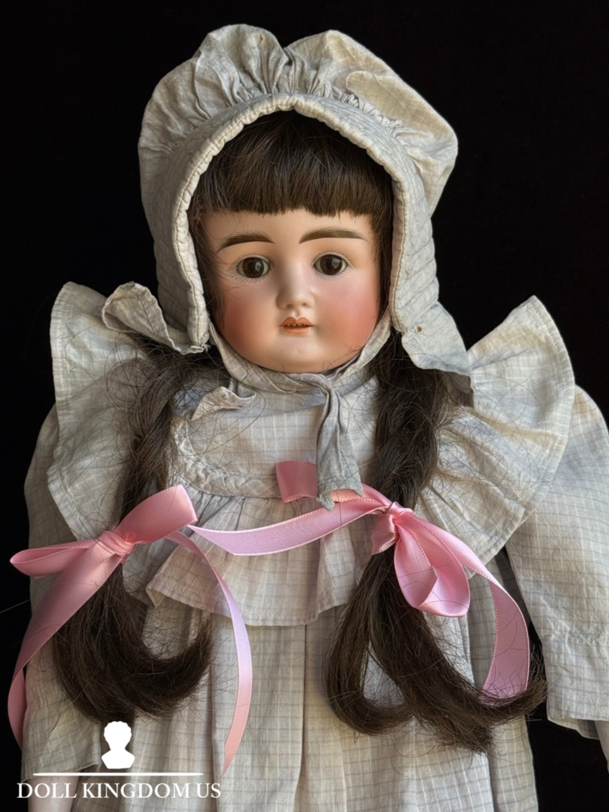 Antique German 21” ABG Alt Beck & Gottschalk Turned Bisque Shoulder Head Doll