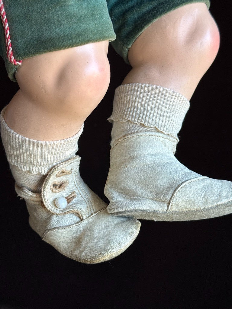 Antique German 21" Franz Schmidt 1295 Bisque Head Baby Doll Flirty Eyes