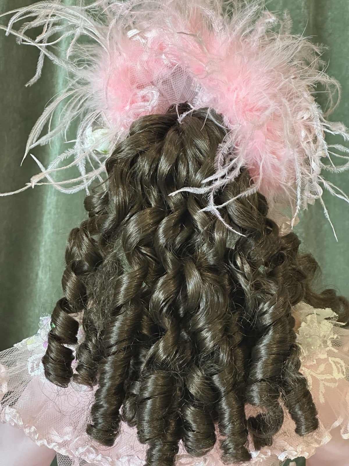 Collectible 26” Porcelain Doll “Pink Shiffon” by Rustie LE 500 Tag/ COA/Stand