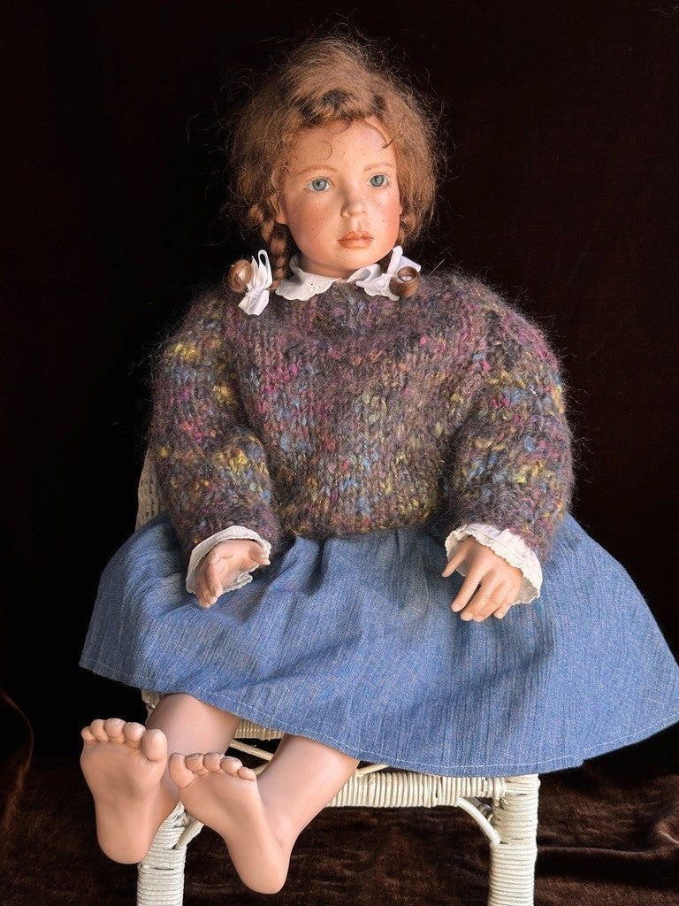 OOAK Collectible 24” Porcelain Cloth Heidi Plusczok Doll