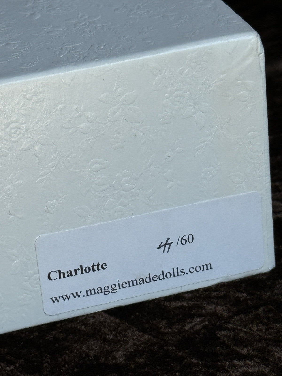 Collectible Maggie Iacono 16” Charlotte Doll LE 60 New In Box