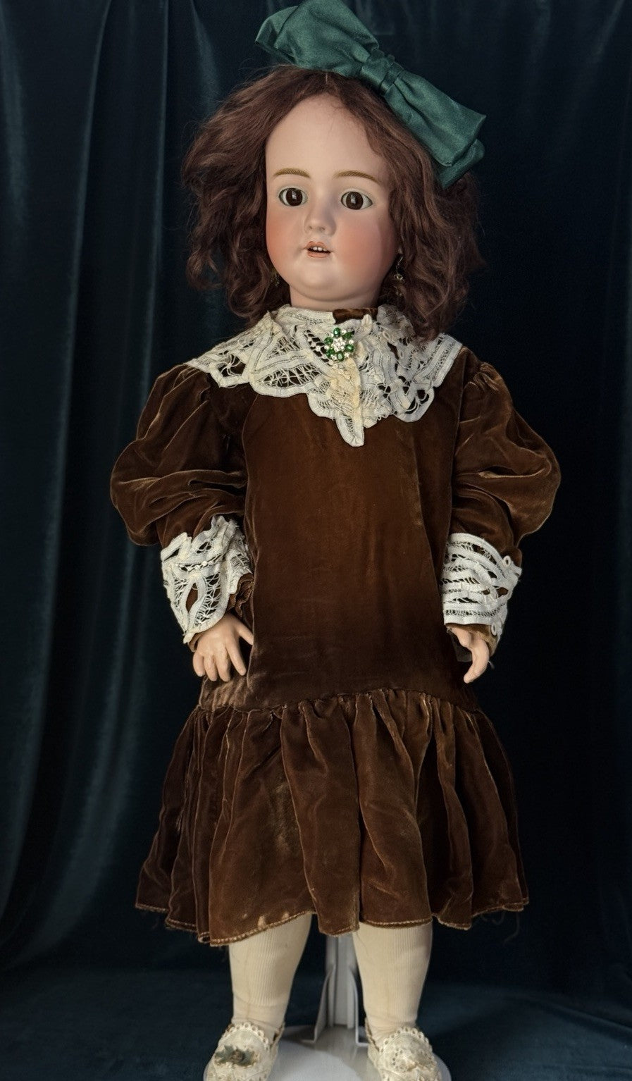 Antique German 30” Walkure Doll Bisque Head Composition Body
