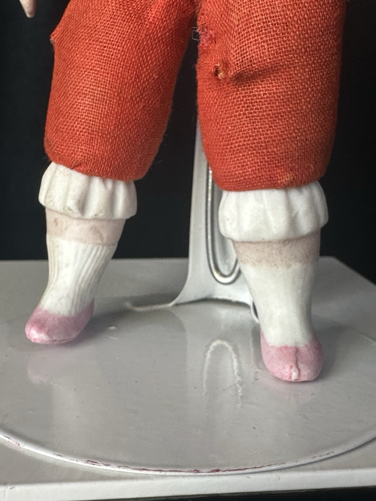 Antique German Hertwig (?) 7 1/2” Bisque Shoulder Head Doll