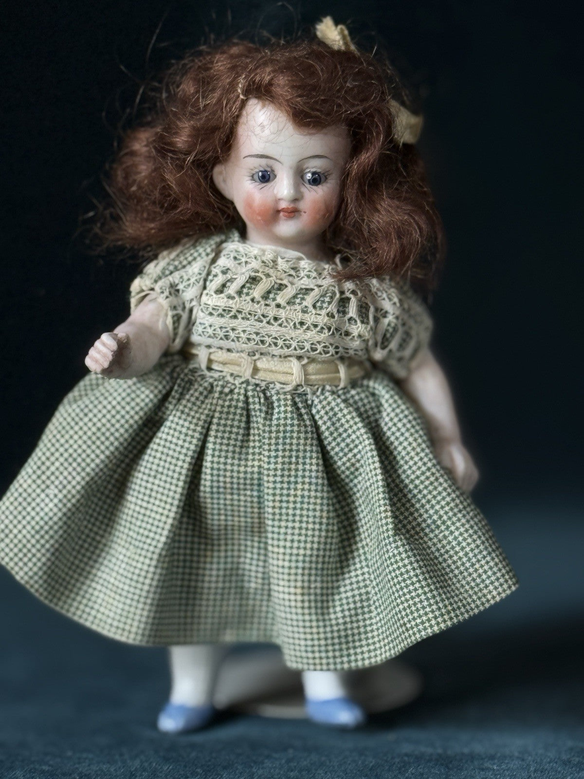 Unidentified Antique German 5” All Bisque Mignonette Dollhouse Doll Mold 5001