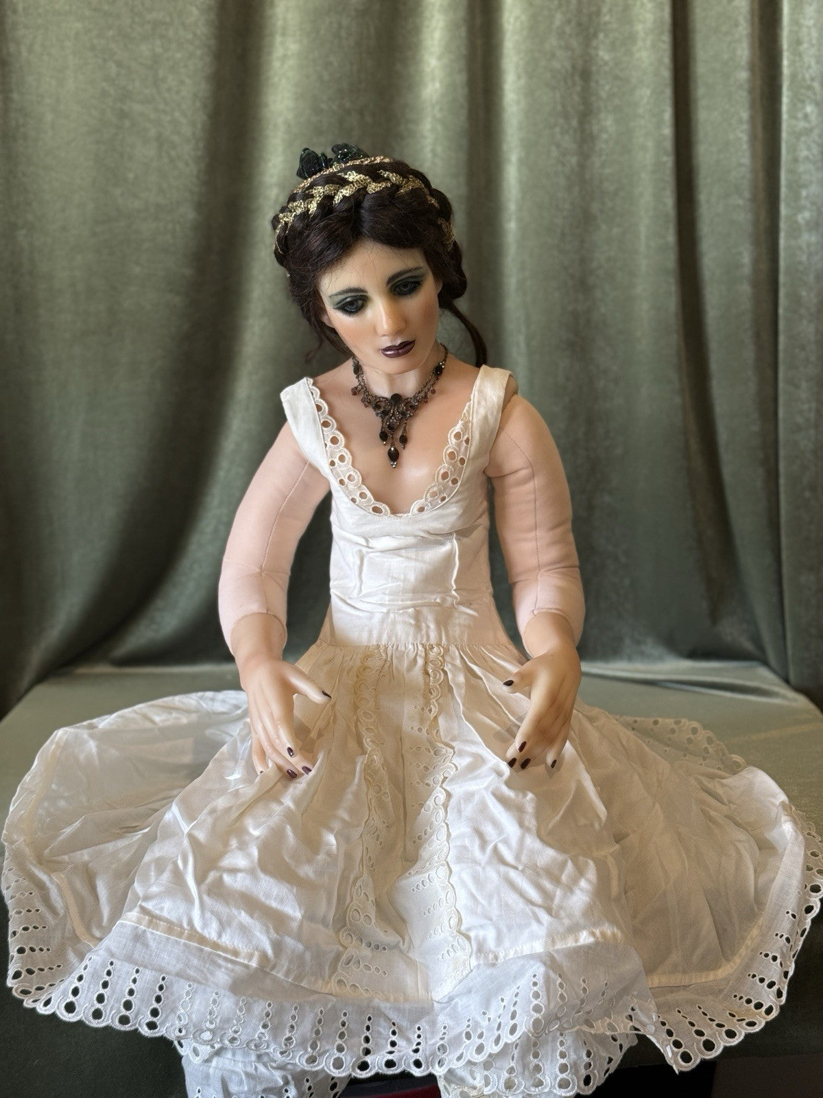 OOAK (?) Collectible Lifelike 48” Wax (?) Doll “Catalina” by Juanita Montoya